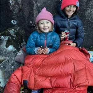 Patagonia Blue Hi-Loft Down Puffer Jacket